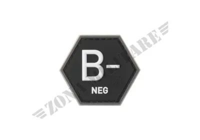 Patch Gommata Bloodgroup Hexagon B Negativo - JTG