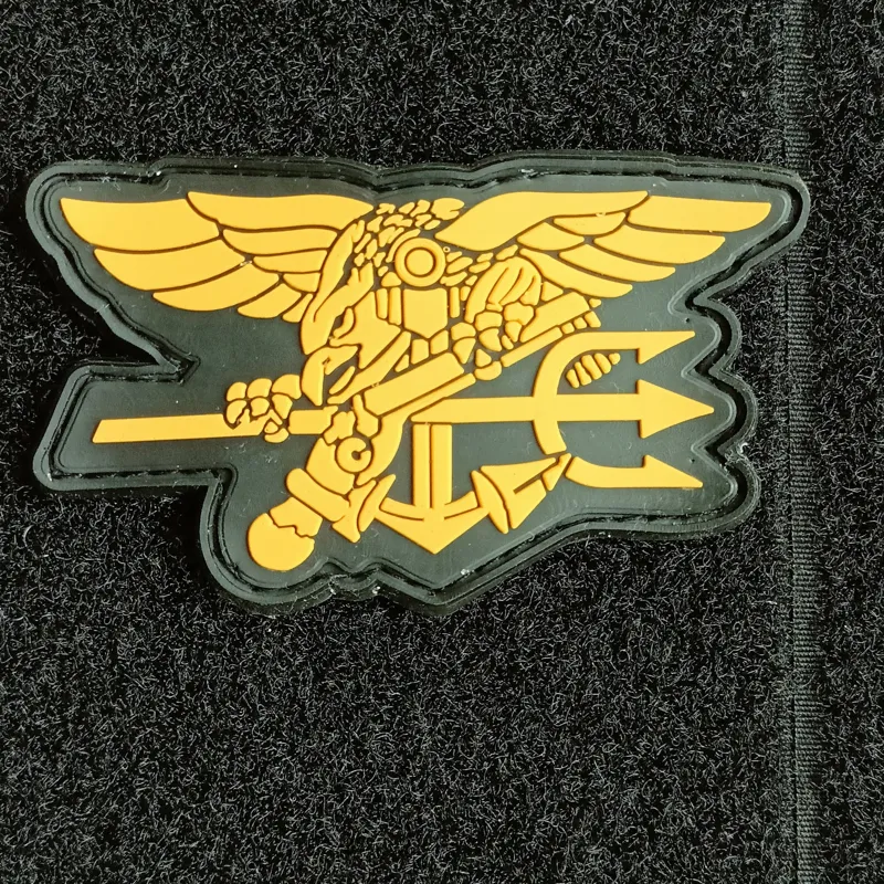 Zona Militare Patch Gommata con Stemma Navy SEALs