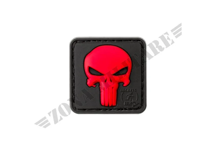JTG Patch Gommata Punisher e Rossa · Negro