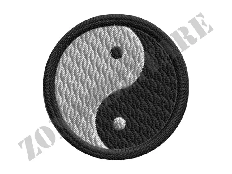 Zona Militare Patch Ricamata in e Yang con Velcro