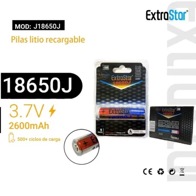 Pila Recargable 18650 2600mAh 3,7V - ExtraStar
