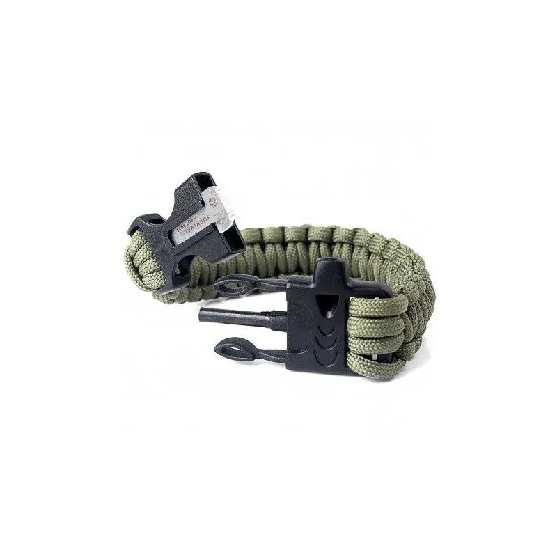 Paracord con Pedernal · Verde / OD