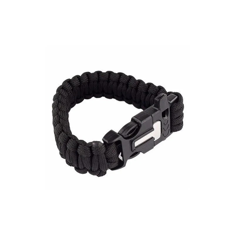Paracord con Pedernal · Negro