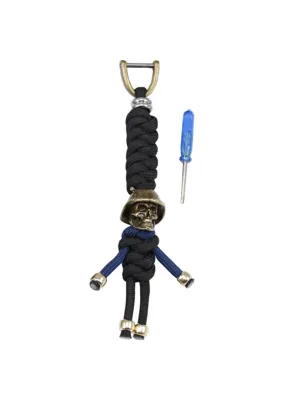Portachiavi in Paracord Intrecciato a Forma Di Teschio - THIRD AMONT