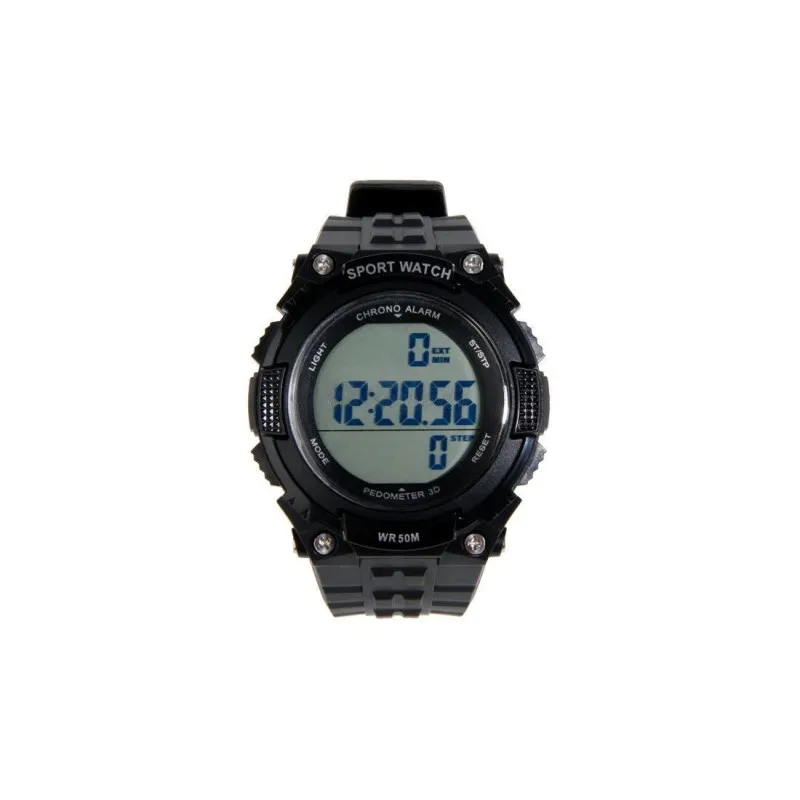 Reloj Tactico con Podometro · Negro