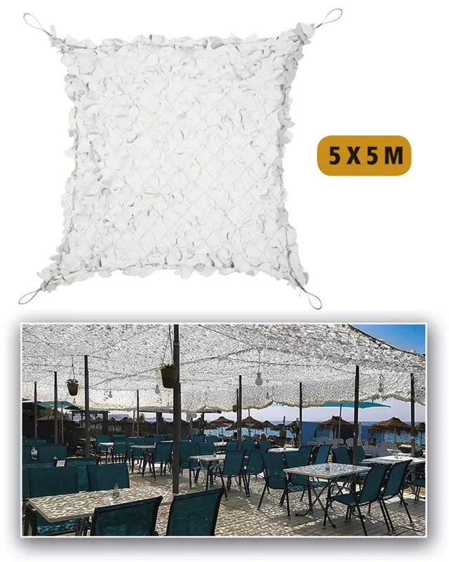 Mil-Tec Rete 5x5 "Shadow SAIL" Bianca/Grigia