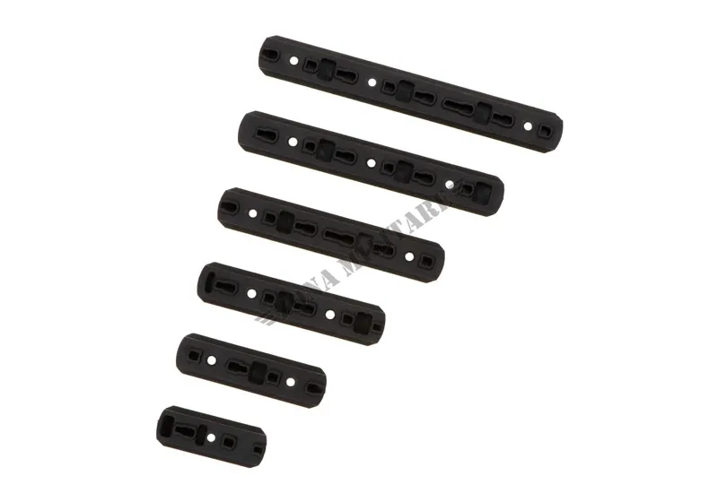 MP Airsoft Set Da 6 Pezzi Di Rail per KeyMod e M-LOK · Negro