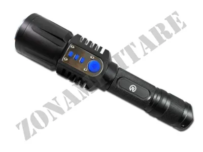 Torcia Hunterseye 1000 Lumens con Kit Ricarica Mobile - Zona Militare
