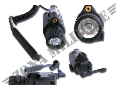 Torcia LED 180 Lumen + Laser M6 con Remoto - SAS - Zona Militare