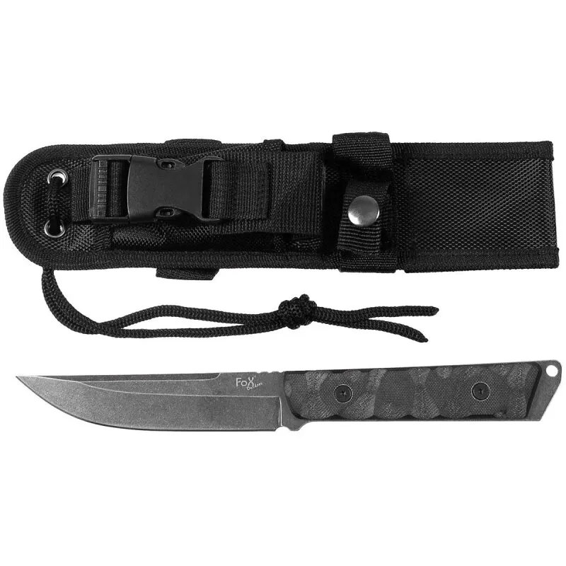 Messer, "Fighter",, G10-GRIFF, Scheide · Negro
