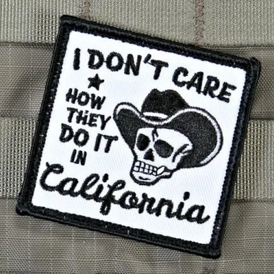 I Don't Care California Morale Patch - Violent Little Machine