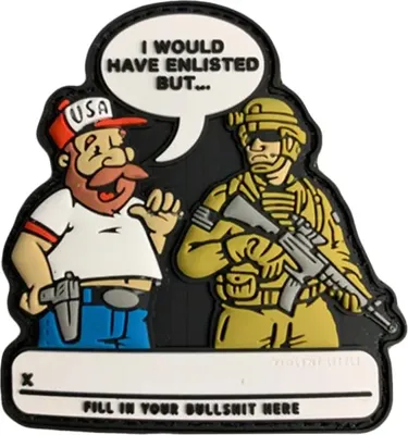 'I Would Have Enlisted... But' Morale Patch - Violent Little Machine