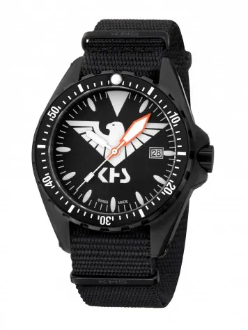 KHS Tactical Gear Missiontimer 3 C1 Eagle One Edelstahl IP · Negro