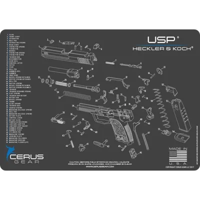 Heckler & Koch USP Handgun Cleaning Mat - Cerus Gear