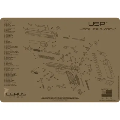 Heckler & Koch USP Handgun Cleaning Mat - Cerus Gear