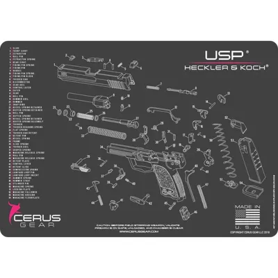 Heckler & Koch USP Handgun Cleaning Mat - Cerus Gear
