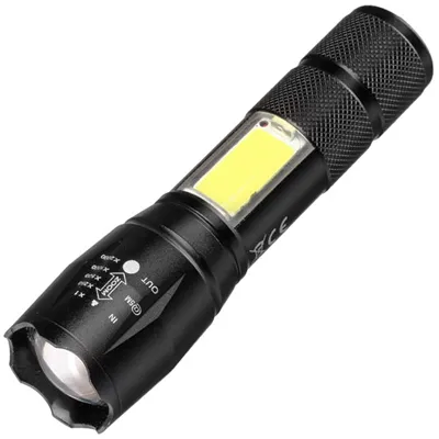 LED-Taschenlampe 2 in 1 Mit Zoom Und COB LED Inkl. Ladekabel Und Lanyard - weitere Marken