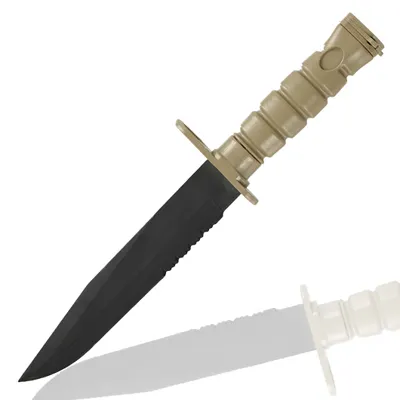 US M10 Deko Gummi Bajonett F. M4 / M16 Gewehre Inkl. Scheide - MP Airsoft