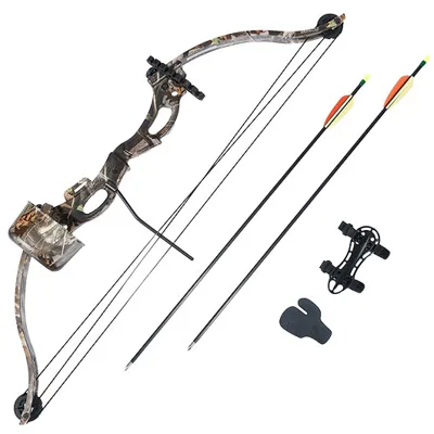 Kirupira Compound Jugend Bogen Set 15 - 20 Lbs Inkl. Köcher / Pfeile / Armschutz - EK Archery