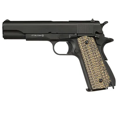 M1911-A1 CO2 Luftpistole Kal. 4,5 mm BB Vollmetall - G10 Grip Edition - KLI