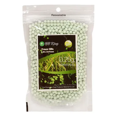 Glow in Dark High Precision Tracer BIO BBs 0,25g 2.000ER Beutel Grün - BB King
