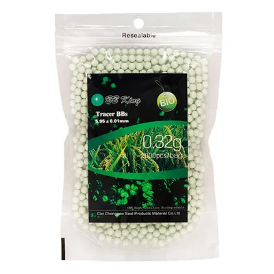 Glow in Dark High Precision Tracer BIO BBs 0,32g 2.000ER Beutel Grün - BB King