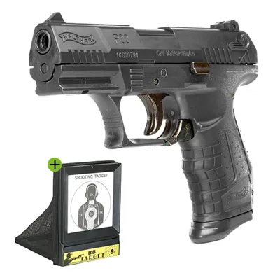 P22 Springer Pistole BB Mit Kugelfang, Netz & 2 Magazinen - Walther