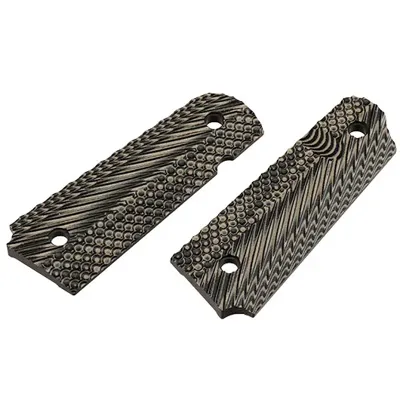 G10 CNC Ops Texture Griffschalen F. TM / WE / KLI / / KJW 1911 Pistolen Grau - SRC (Taiwan)