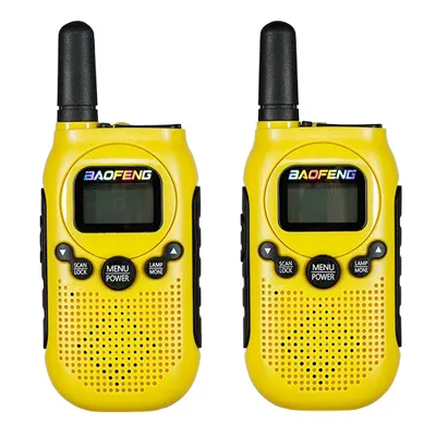 Walkie-Talkie-Set BF-T6 Bis Zu 2 Km Reichweite Aufladbar Mit Integrierter Taschenlampe Gelb - Baofeng