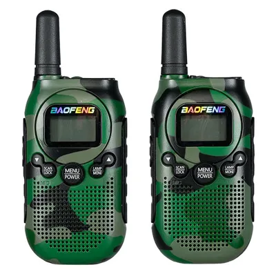 Walkie-Talkie-Set BF-T6 Bis Zu 2 Km Reichweite Aufladbar Mit Integrierter Taschenlampe Camouflage - Baofeng
