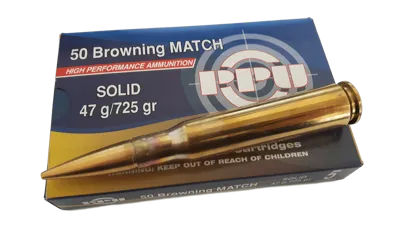 50 BMG Solid Match 725 gr. -5 Stk - PRVI/PPU