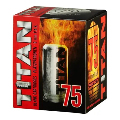 Titan 9 mm P.a.k. Platzpatronen - 75 Stk - Perfecta