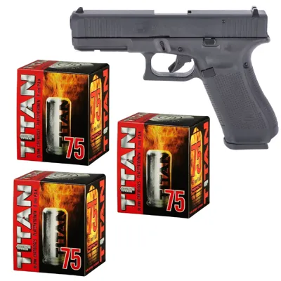 Silvester Feuerwerk Set Glock 17 Gen 5 Schreckschuss - LivingActive