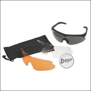 Schutzbrille -Raptor- Set, Fassung "Rubber, Mit 3 Gläsern [10161] - Swiss Eye