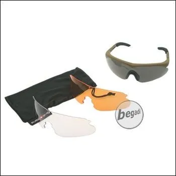 Schutzbrille -Raptor- Set, Fassung "Rubber, Mit 3 Gläsern [10162] - Swiss Eye