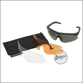 Schutzbrille -Raptor- Set, Fassung "Rubber, Mit 3 Gläsern [10163] - Swiss Eye