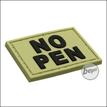 3D Abzeichen "NO PEN" Aus Hartgummi, Mit Klett - BE-X
