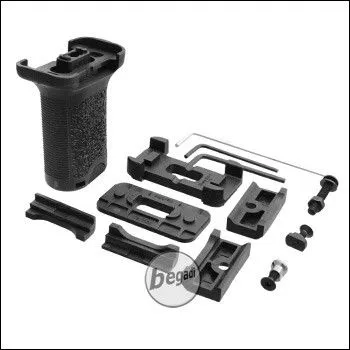 BEGADI Vertical Short Grip "Multi" Für RIS, M-LOK & KeyMod Systeme · Negro