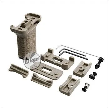 BEGADI Vertical Short Grip "Multi" Für RIS, M-LOK & KeyMod Systeme · Tan / FDE