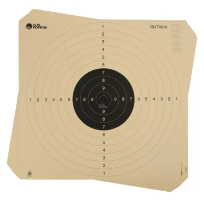 Pack of 20 - Pistol / Small Caliber Target 55 x 52 cm with Insertion Slot - Krüger