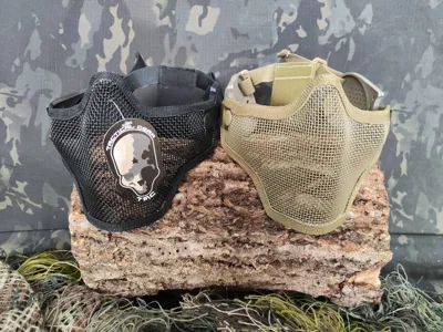 Half Face Metal Mesh Mask with Ear Cover