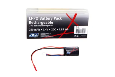 LIPO Akku 7,4V 250mAh, 20C, AEP-Type - ASG