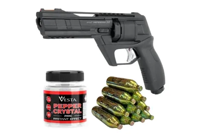 AirmaX Defender - Defence Training Marker CO2 cal. 50 + Pepper Balls + 10 CO2 Kapseln - GSG