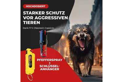 Pfefferspray 16 ml Tierabwehr Mit Gelb Schl&uuml;Sselanh&auml;Nger Case - Wilhelm