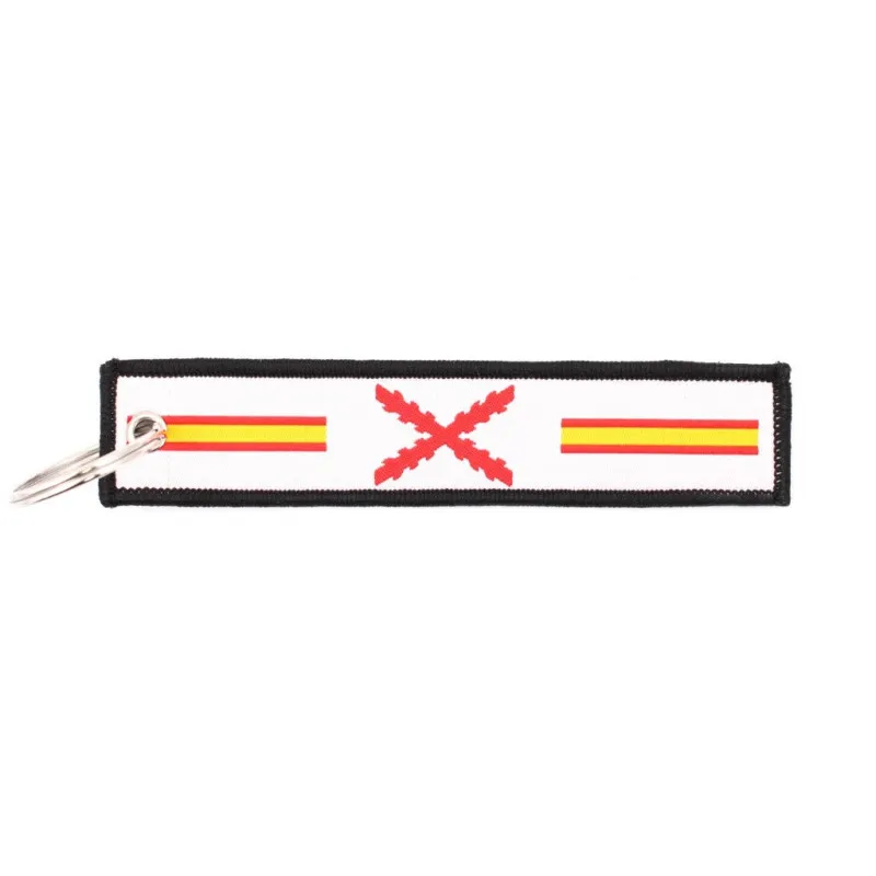 Immortal Warrior Llavero Cinta Rectangular Immortal Borgoña · Blanco