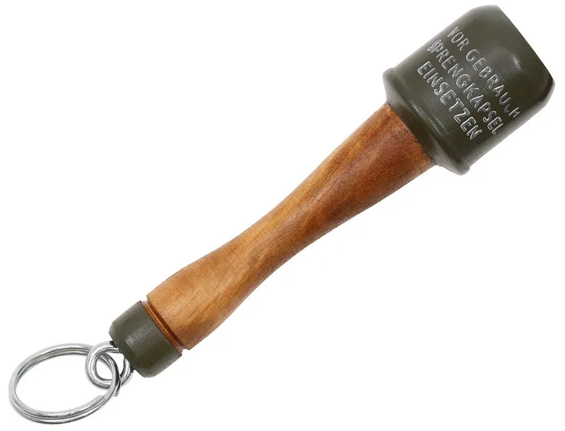 German Keychain M24 Stick Grenade, Wood