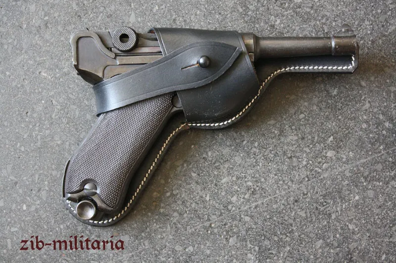 WH Holster P08 Luger,, Open · Negro