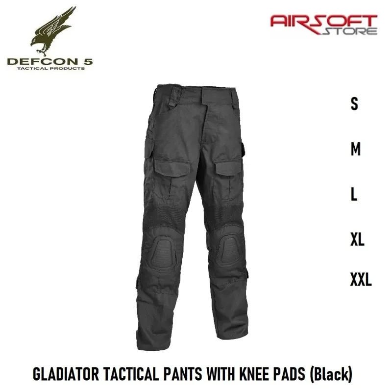 Gladiator Tactical Pants with Knee Pads · Negro