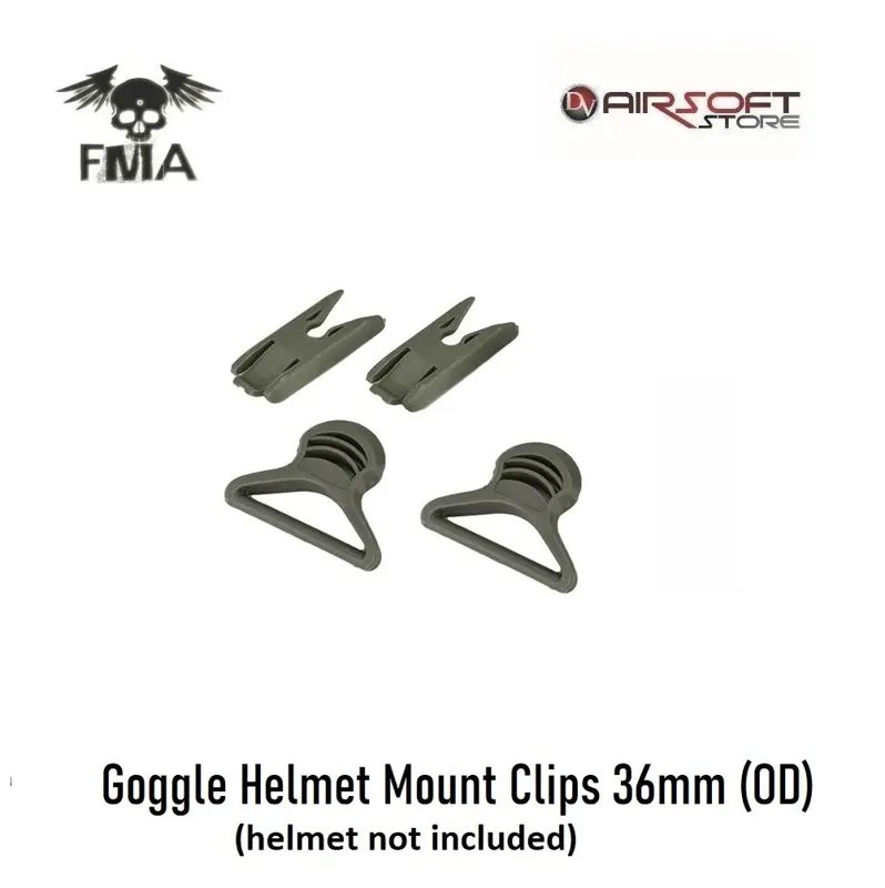 Goggle Helmet Mount Clips 36mm · Verde / OD