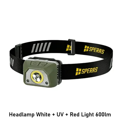 Headlamp + UV + Light 600 lm